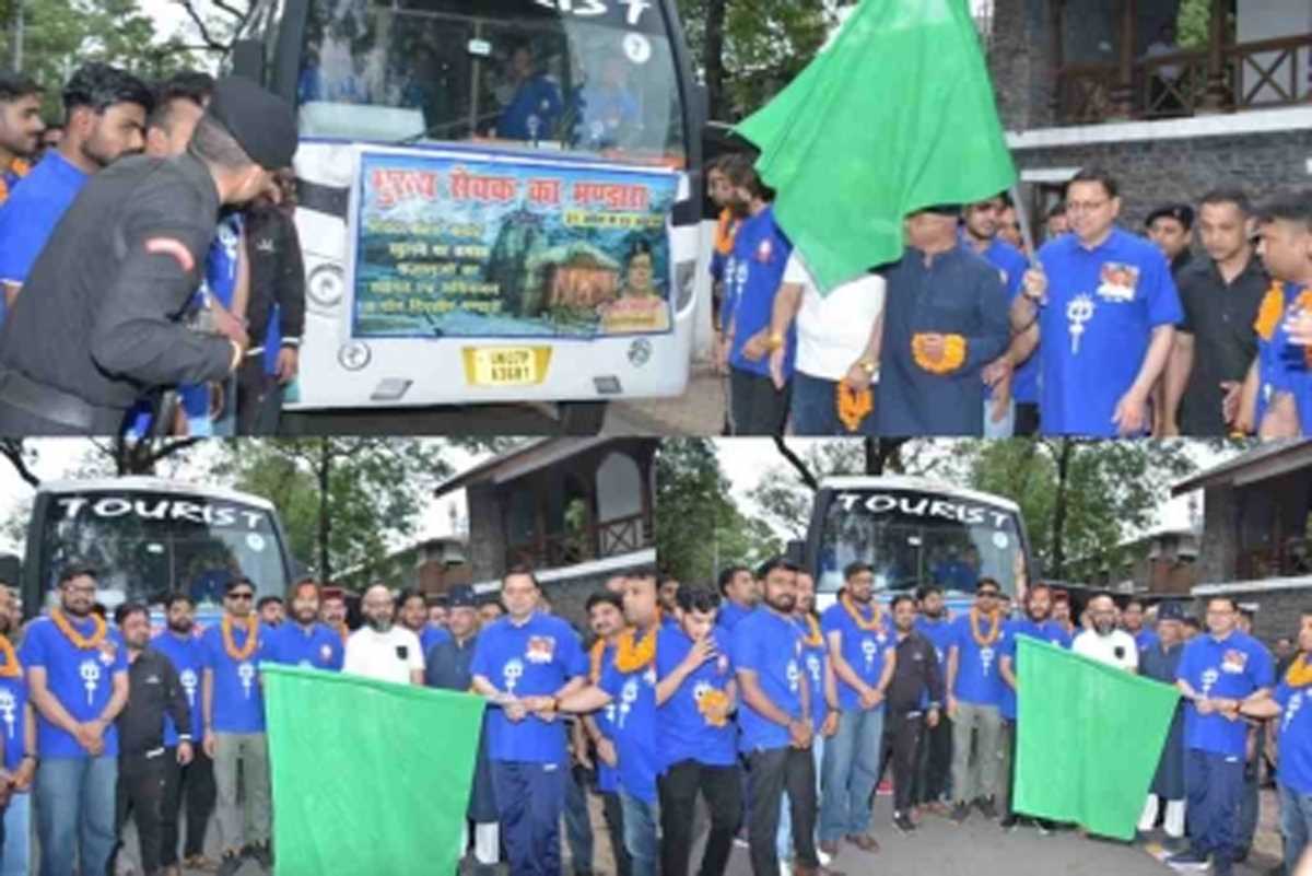 मुख्यमंत्री पुष्कर सिंह धामी ने श्री केदारनाथ धाम के सेवादार सदस्यों के दल को किया फ्लैग ऑफ